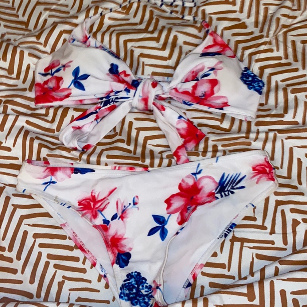small floral bathing suit